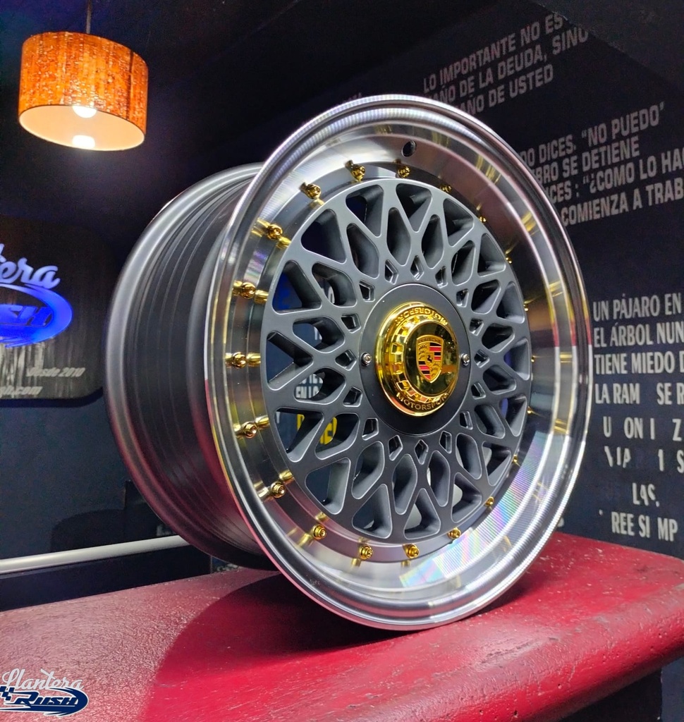 JUEGO DE RINES 17"X8" 4-100/114.3 TIPO PORSCHE