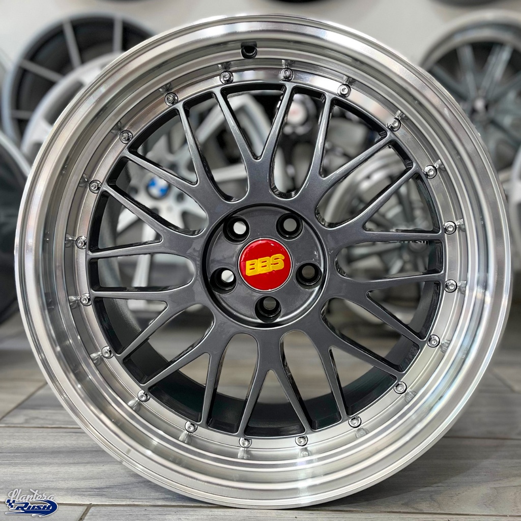 JUEGO DE RINES 18"X8.5"/9.5" 5-100 TIPO BBS LM
