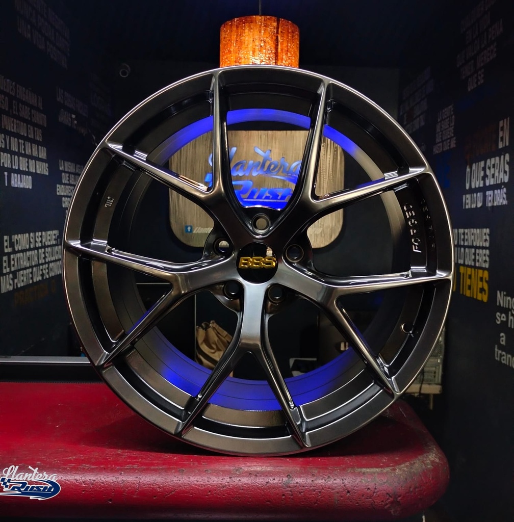 JUEGO DE RINES 19"X8.5"/9.5" 5-112/5-114.3 TIPO BBS FI-R