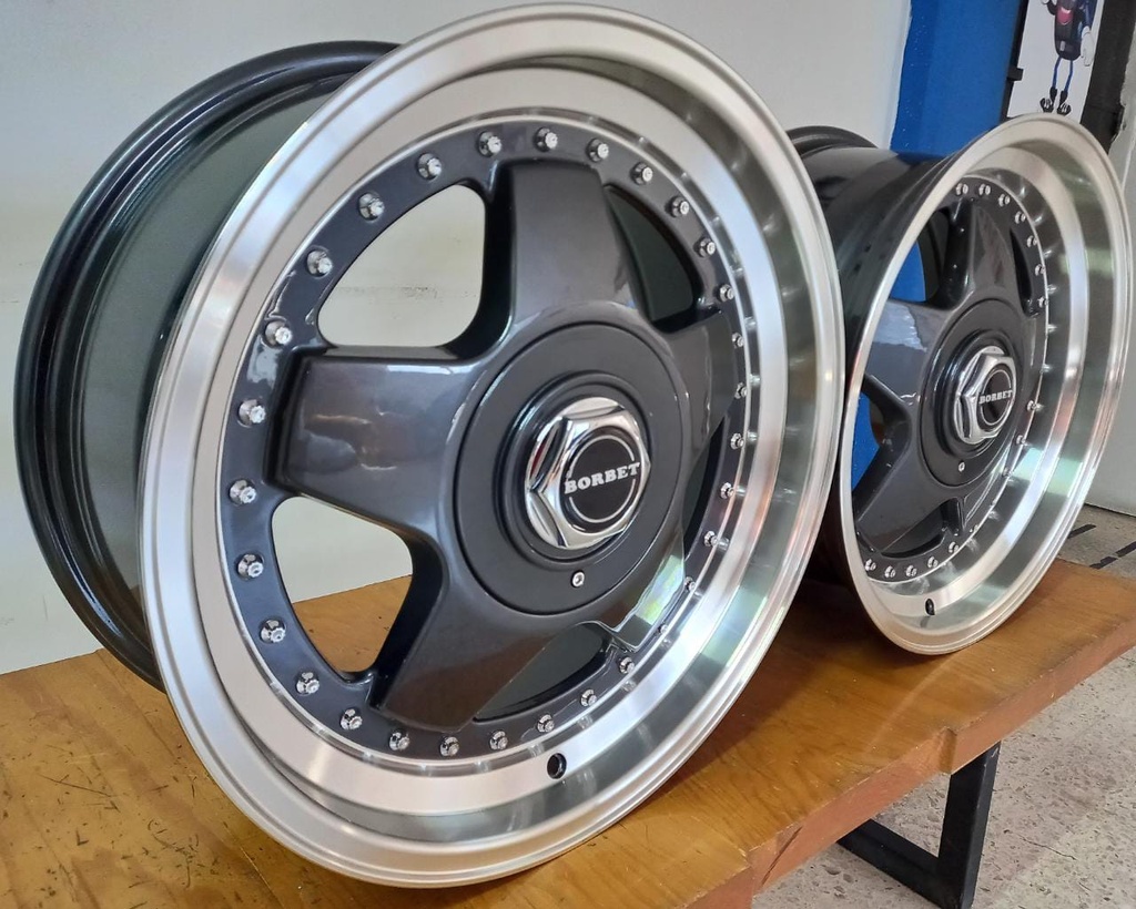 JUEGO DE RINES 17"X7"/8" 4-100/4-114.3 TIPO BORBET