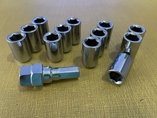 KIT DE 12 TUERCAS TUNER 14X2 HEXAGONAL