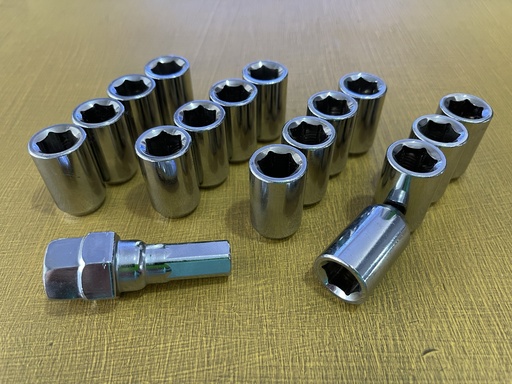 KIT DE 16 TUERCAS TUNER 14X2 HEXAGONAL
